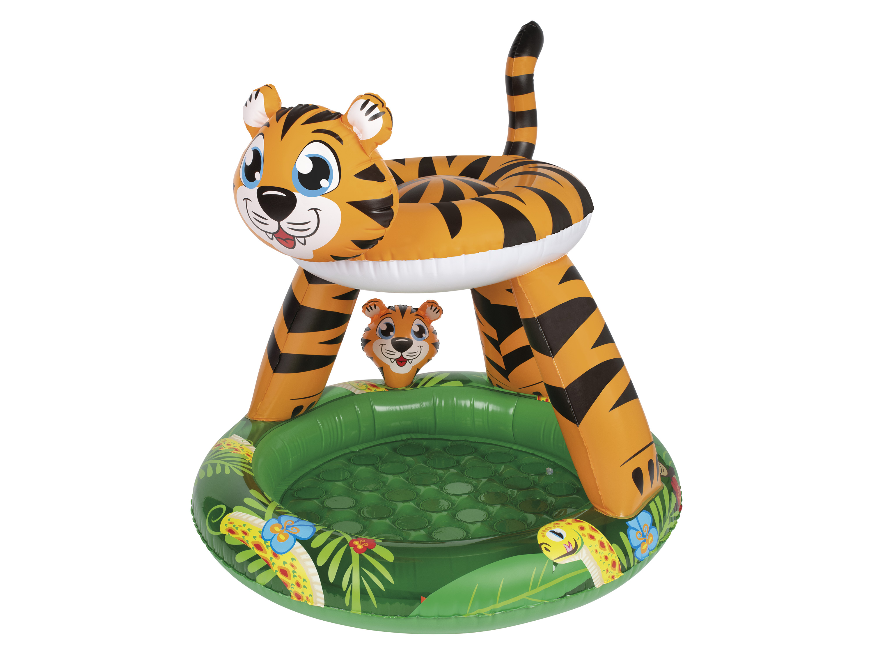 Playtive Brodzik dziecięcy z daszkiem, 2 elementy Pomarańczowy/zielony