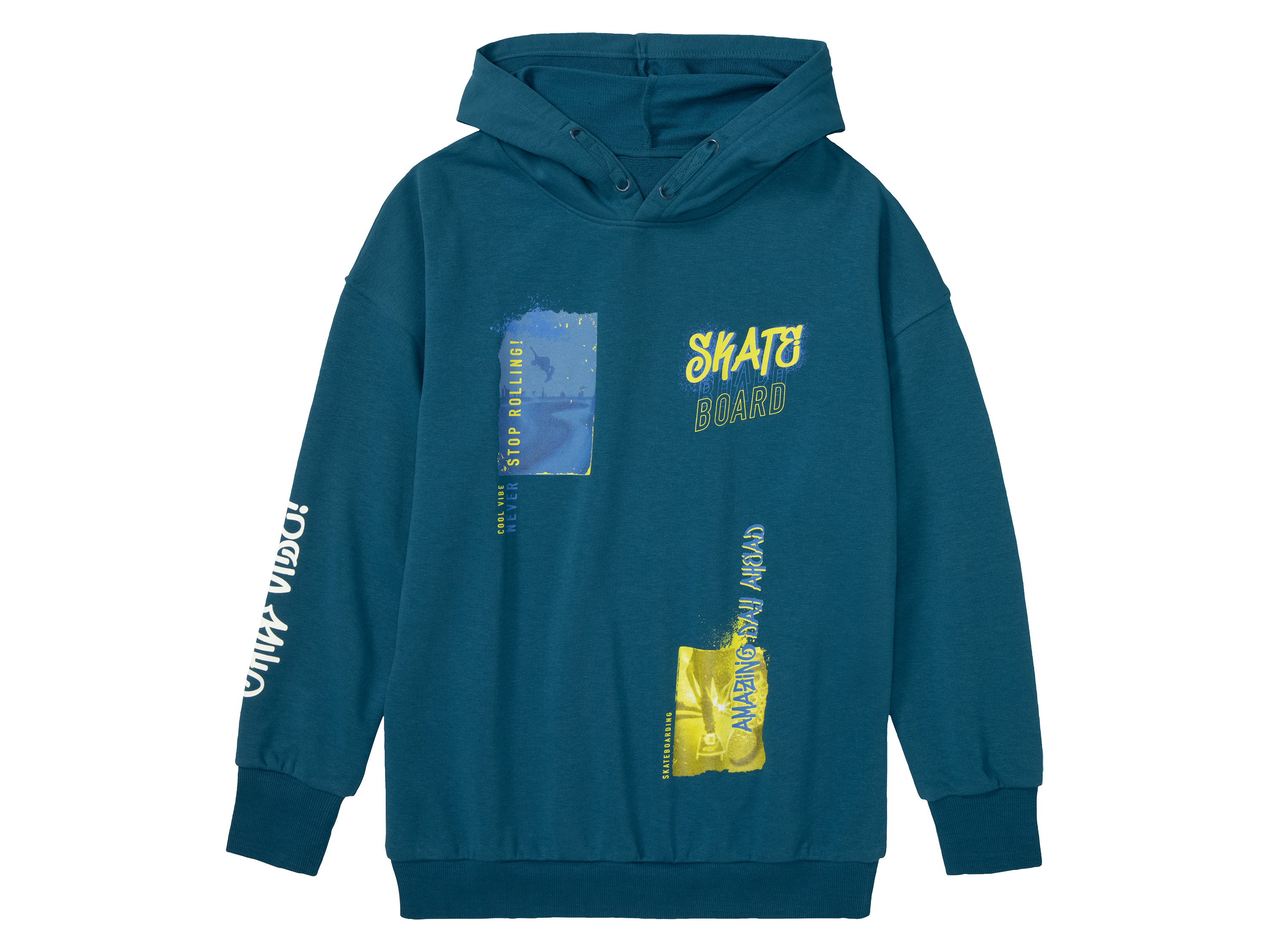 pepperts! Bluza chłopięca z kapturem 158/164, Petrol