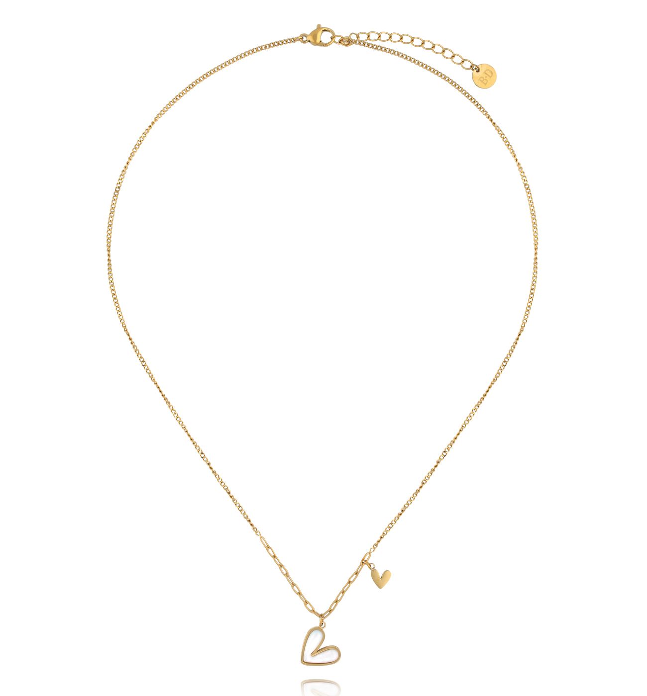 Naszyjnik z podwójnym sercem NSY0834