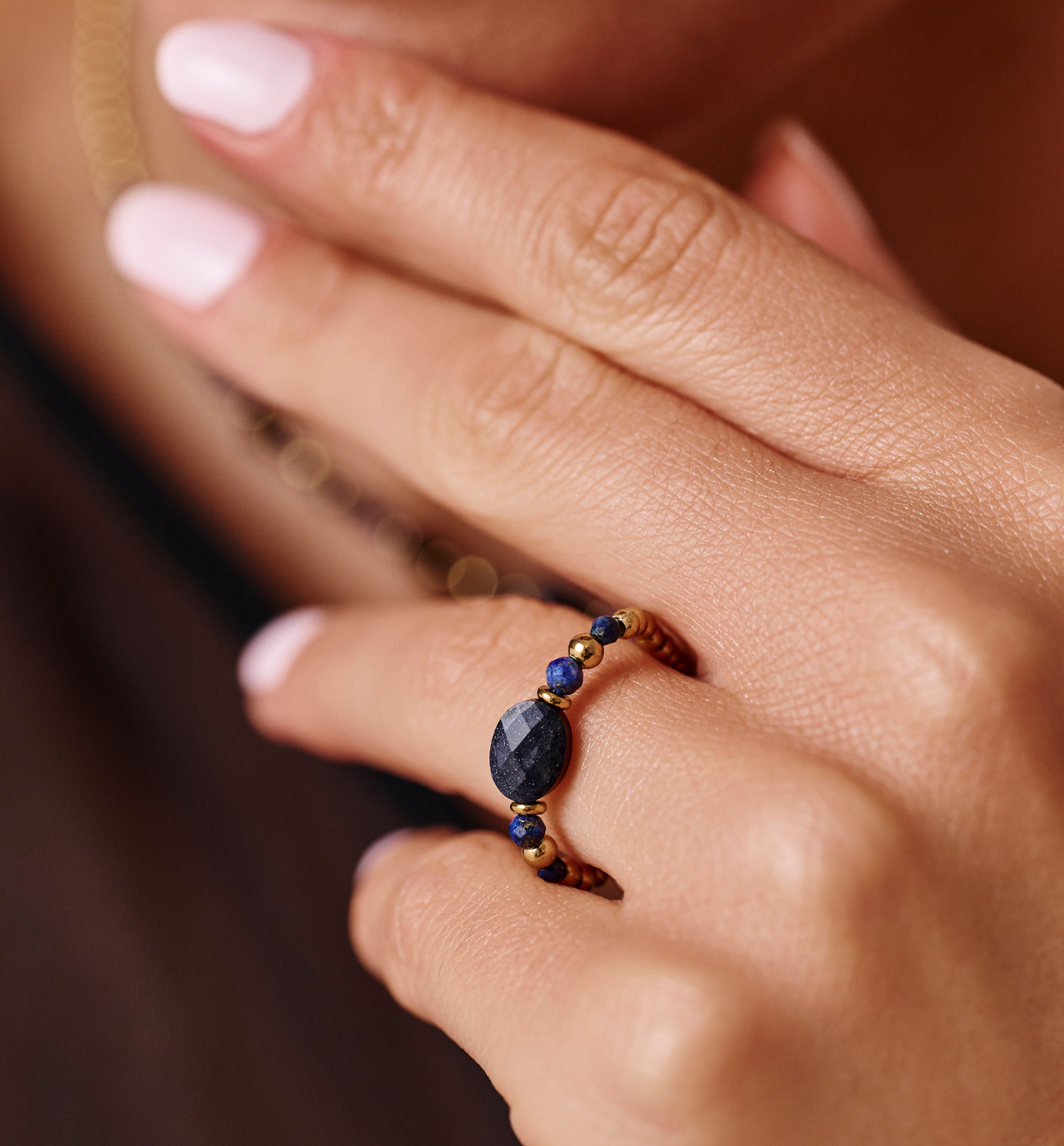 Pierścionek z lapisem lazuli i nocą Kairu - By Dziubeka