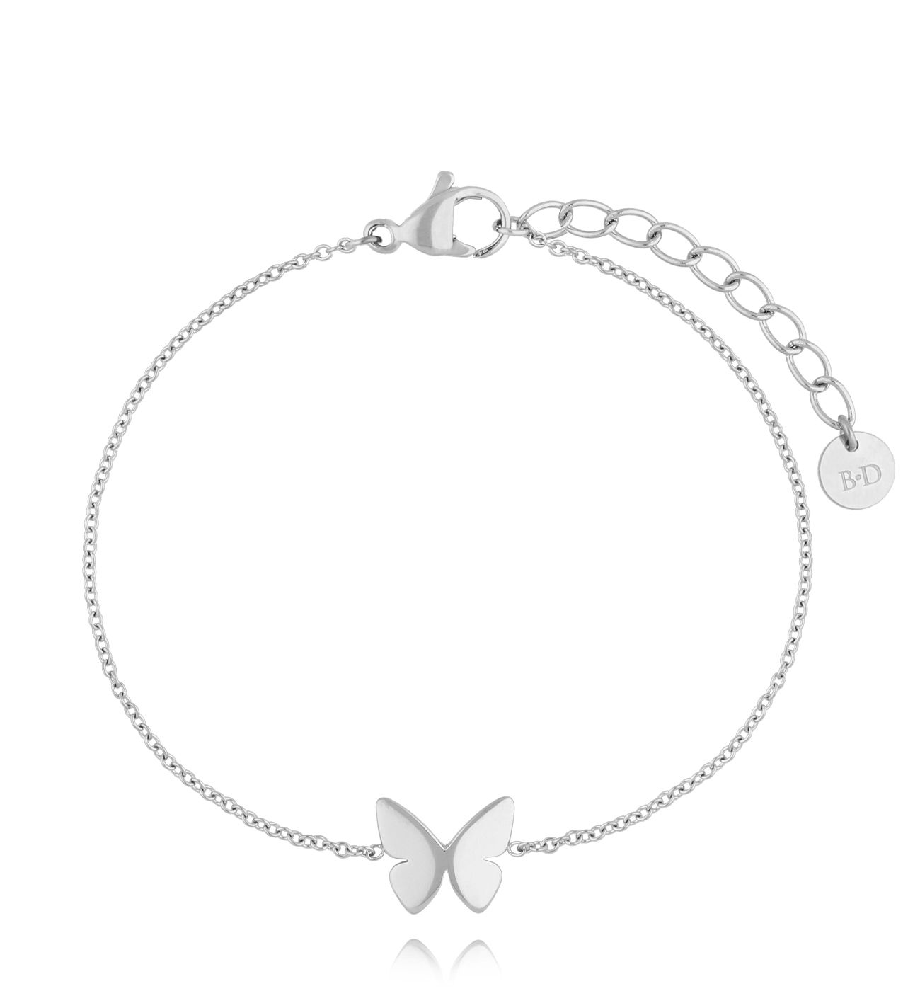 Bransoletka z motylkiem srebrna Butterfly Bliss BSA0666