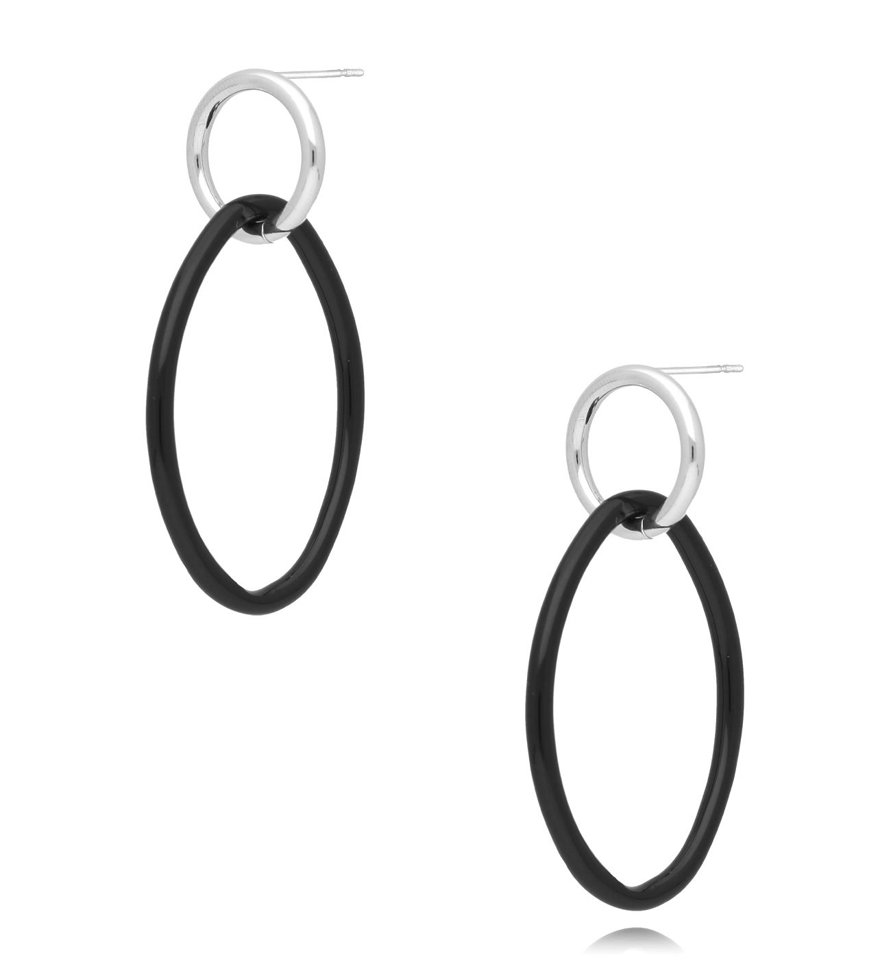 Kolczyki czarno srebrne Dream Earrings KSA1477