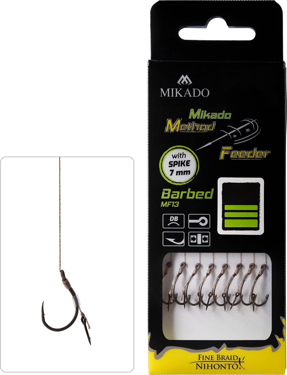 Mikado Przypon Method Feeder z igłą hak z zadziorem nr 12