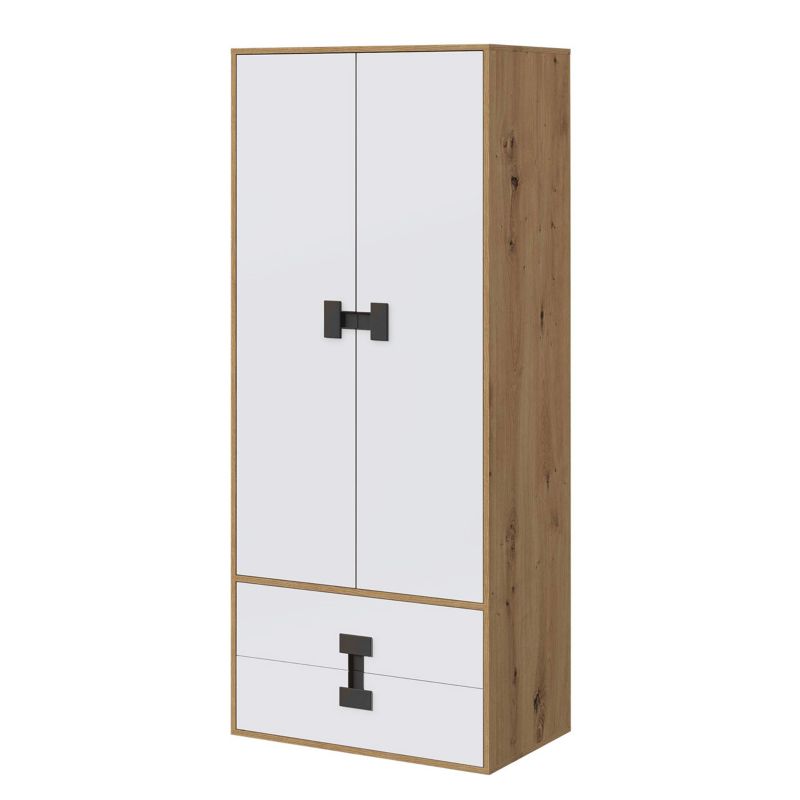 Szafa MIRJAN 24 Index 01 dąb + biały/czarny 1 szt.