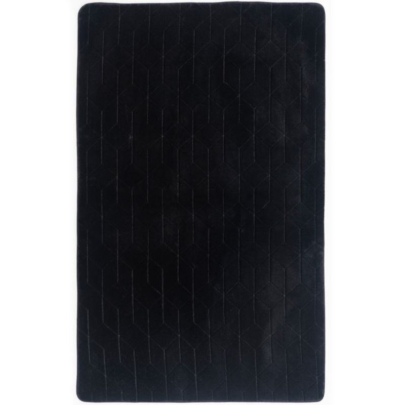 Dywan Songmics Rabbit 3D pluszowy miękki jak królik antypoślizgowy 80x150 czarny 1szt