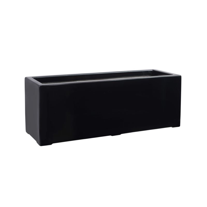 Doniczka Zadora Z Włókna Szklanego Na Taras Do Domu D972B Czarny Połysk 1 szt