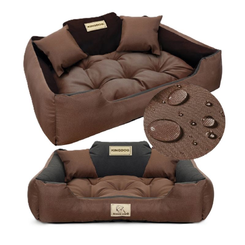 Legowisko dla psa kojec Aio Factory KINGDOG personalizowane wodoodporne brązowe 115x95 cm 1szt