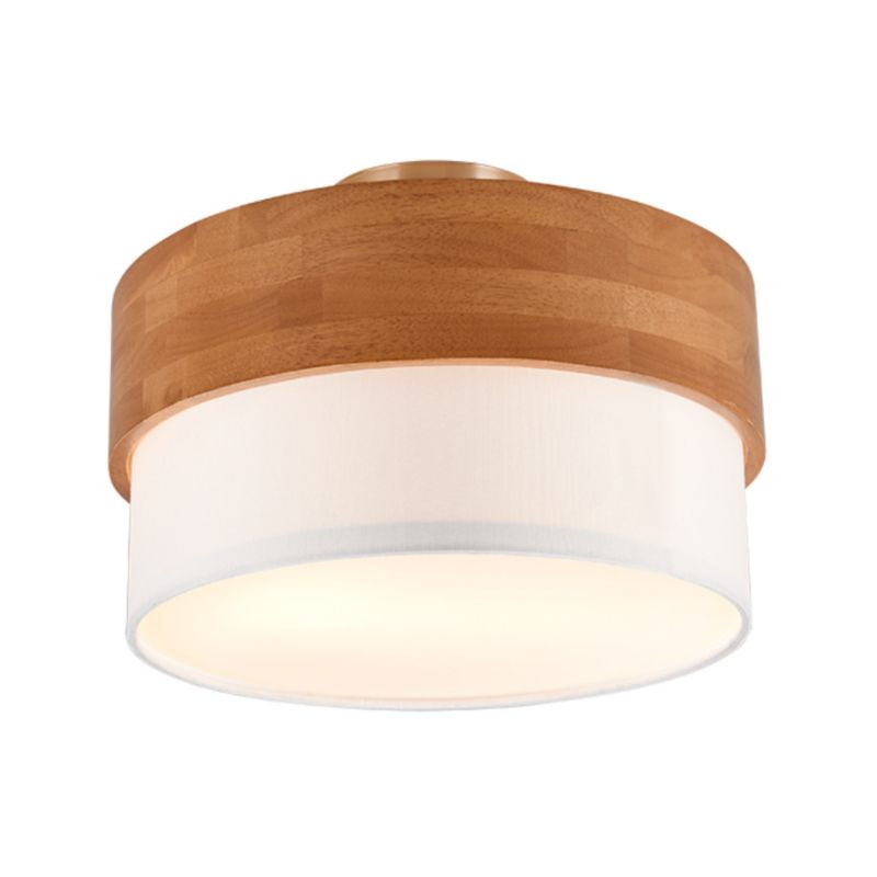 Plafon sufitowy nowoczesny Trio Seasons jasne drewno-biały 2 x E14 x 40W IP20 wym: 22 x 30 x 30 cm - 1 szt.