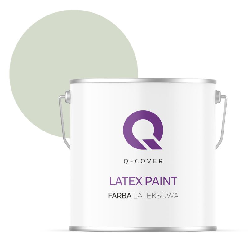 Farba Lateksowa Do Ścian i Sufitów Q-Cover Oliwkowy jasny H2068 Głęboki Mat 5L