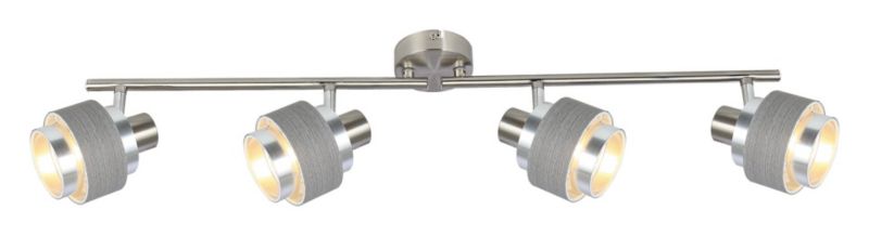 Lampa sufitowa wisząca Rabalux Basil chrom satynowany-szary dąb wym: 15,5 x 74 x 8,5 cm 4xE14 x 1 szt.