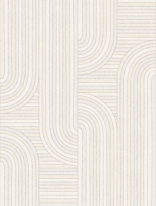 fototapeta Sanders & Sanders linie graficzne beżowym 212 x 280 cm - 1 rol.
