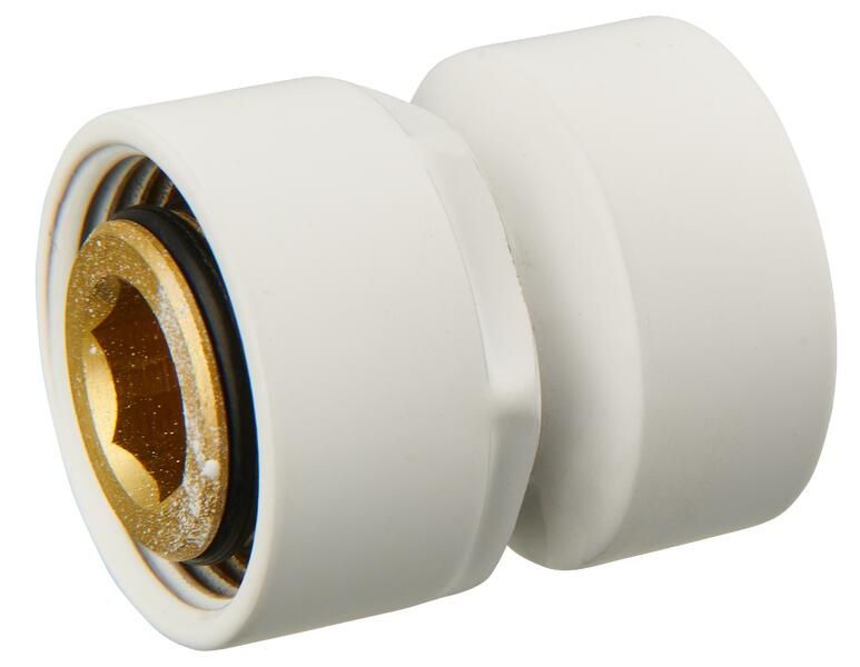 Złączka duo - plex do rury stalowej GW1/2" x GWM22 x 1.5 biała Luxrad 2 szt