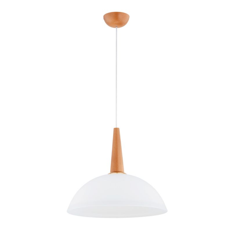 Lampa wisząca Alfa GRAS jasne drewno-biała 1xE27x15W wym:90x30x30cm IP20 -1 szt.