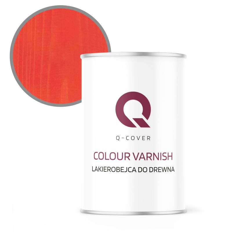 Lakierobejca do Drewna 3w1 Q-Cover Marchewkowy Półmat 1L
