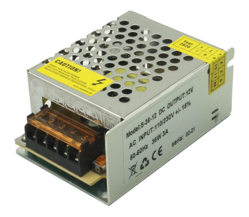 Zasilacz transformator do LED IdeaLED moc 25W output 12V DC stałoprądowy IP20 - 1 szt