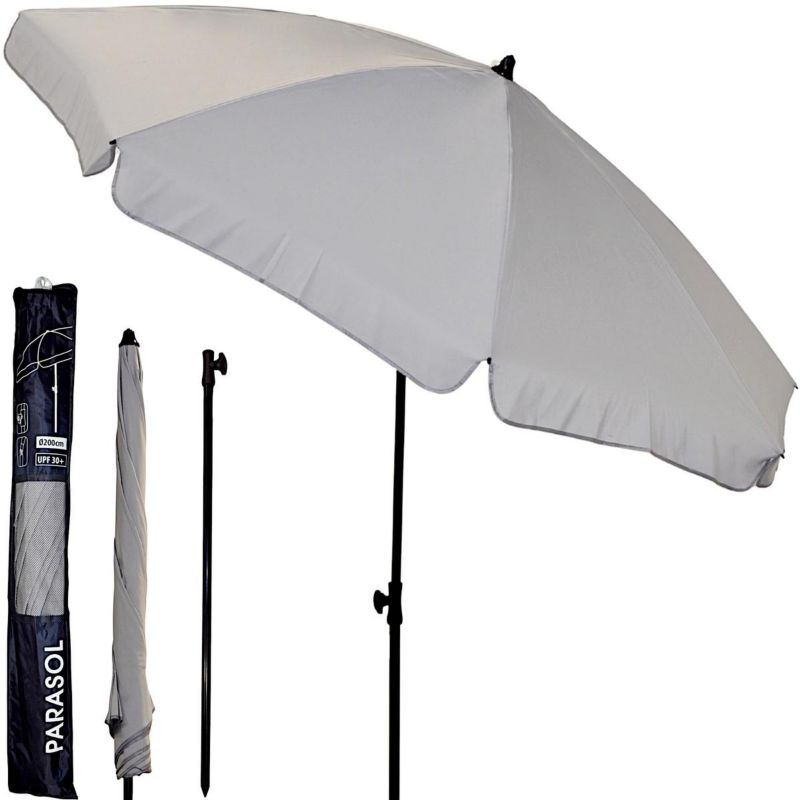 Parasol Progarden ogrodowy 185cm szary 1szt