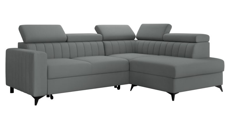 Narożnik z funkcją spania MIRJAN 24 Milano 2RRLXP prawy 2R+R+LXP ciemnoszary 1 szt.