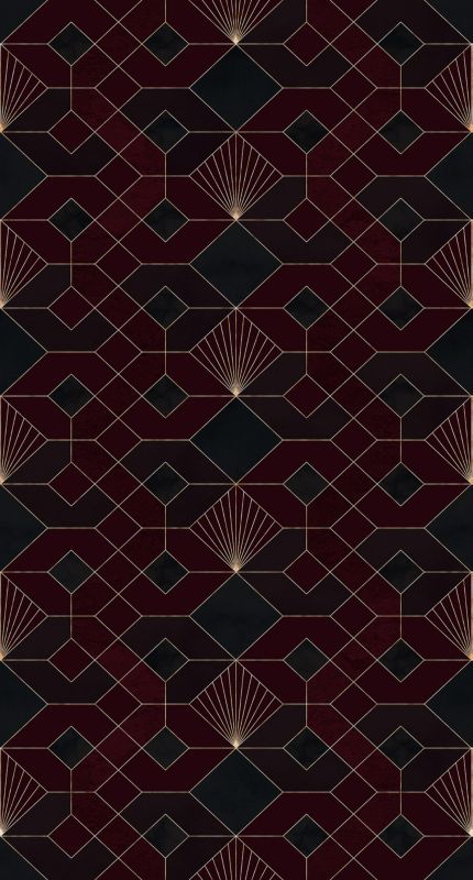 fototapeta Sanders & Sanders muszle bordowo-czerwonymIzłotym 150 x 280 cm - 1 rol.