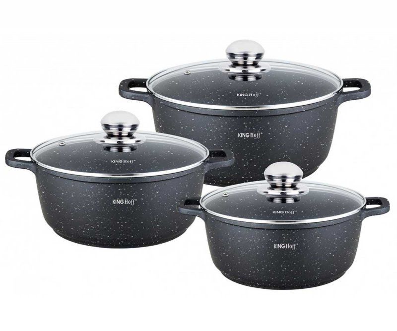 Zestaw garnków Kinghoff marmurowych KH-1606 3szt
