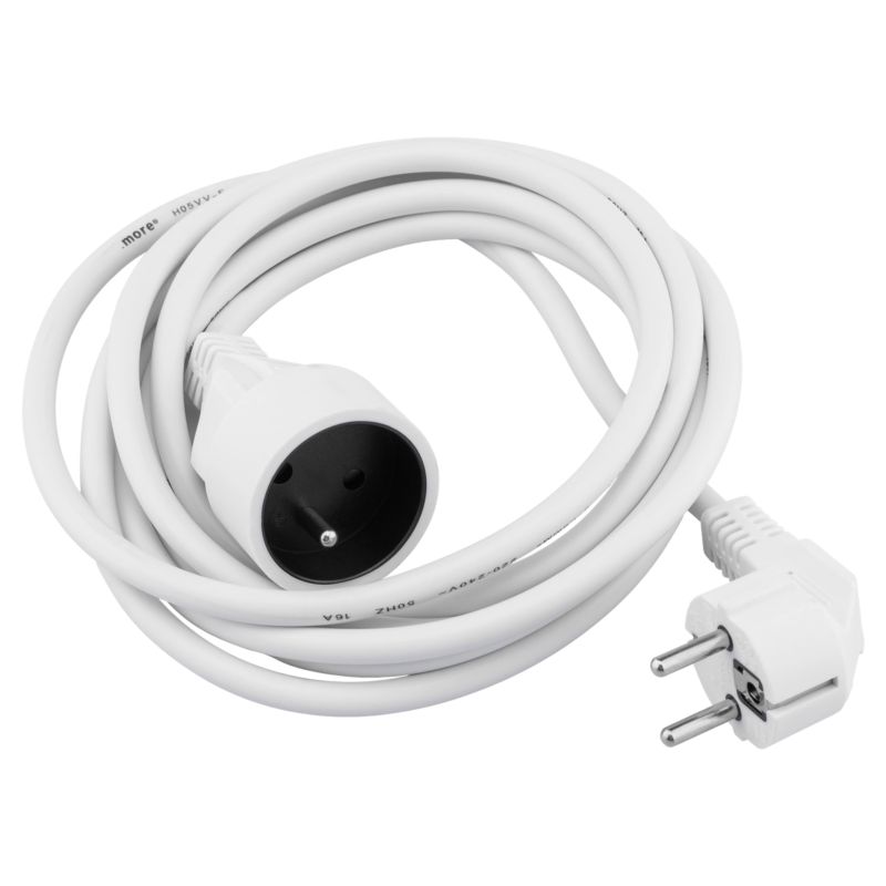 Przedłużacz Eco-Light 1 Gniazdo 5 m 3x1,5 Biały 1 szt.