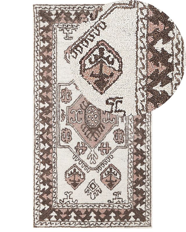 Dywan wełniany 80 x 150 cm wielokolorowy Tomarza 1 szt.