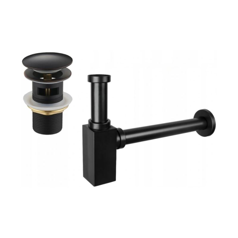 Półsyfon umywalkowy kwadratowy Mexen 7992060 czarny antyczny 1 szt.