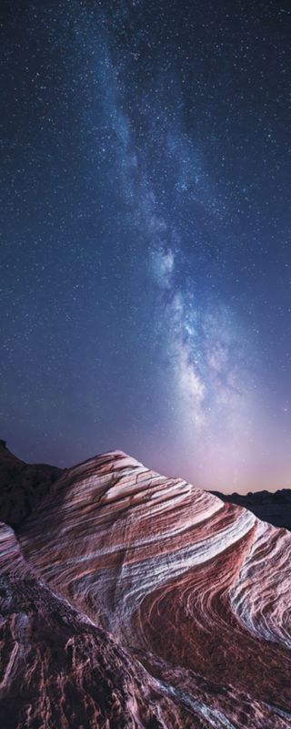 fototapeta Sanders & Sanders gwiaździste niebo niebieskimIbrązowym 100 x 250 cm - 1 rol.