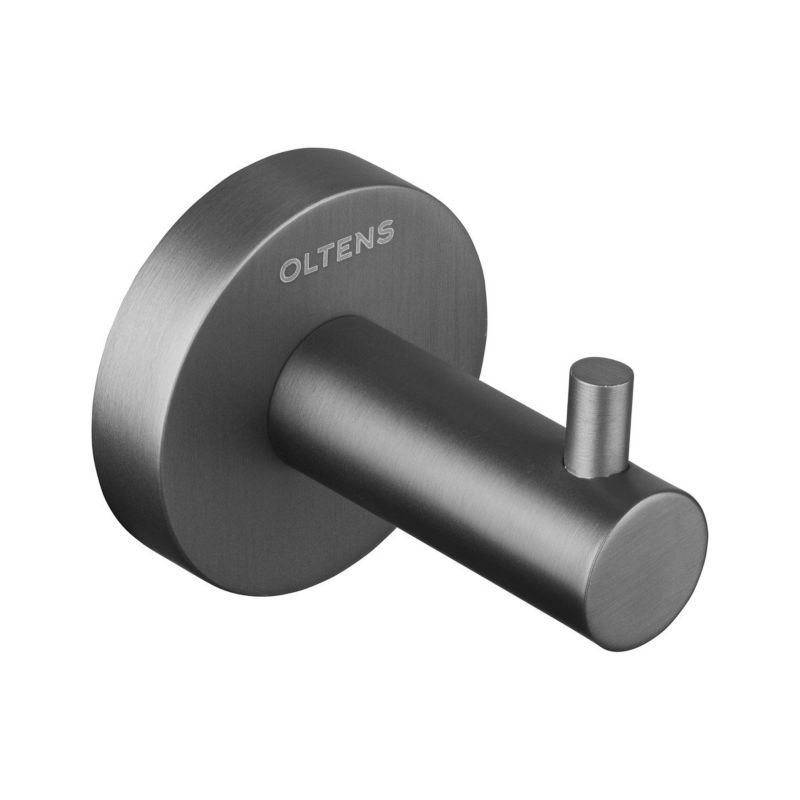 Wieszak na ręcznik Oltens Gulfoss grafitowy z mosiądzu, ukryte mocowanie, 1 szt.