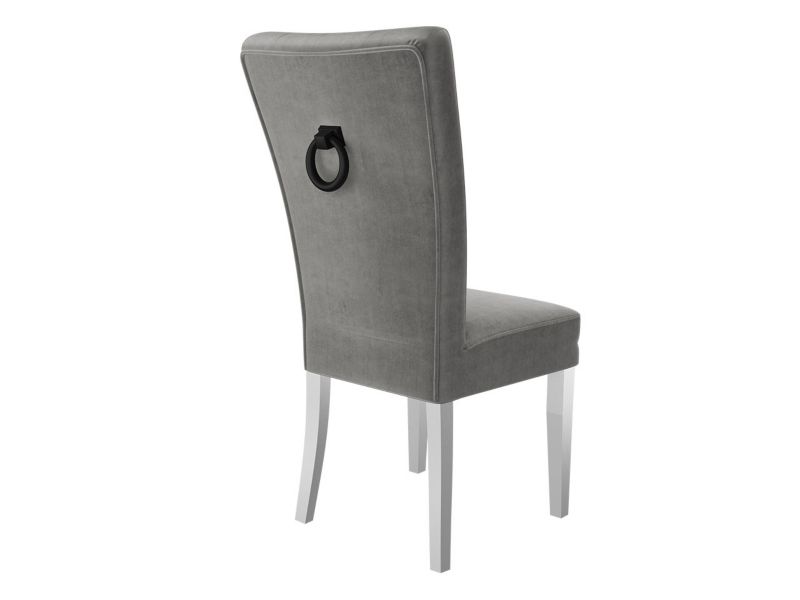 Krzesło MIRJAN 24 S67 biały półmat + szary + kołatka czarna 1 szt.