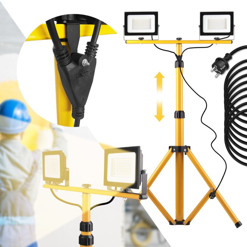 Halogen Budowlany Toolight Rsl005-2X50N Żółty 1Szt