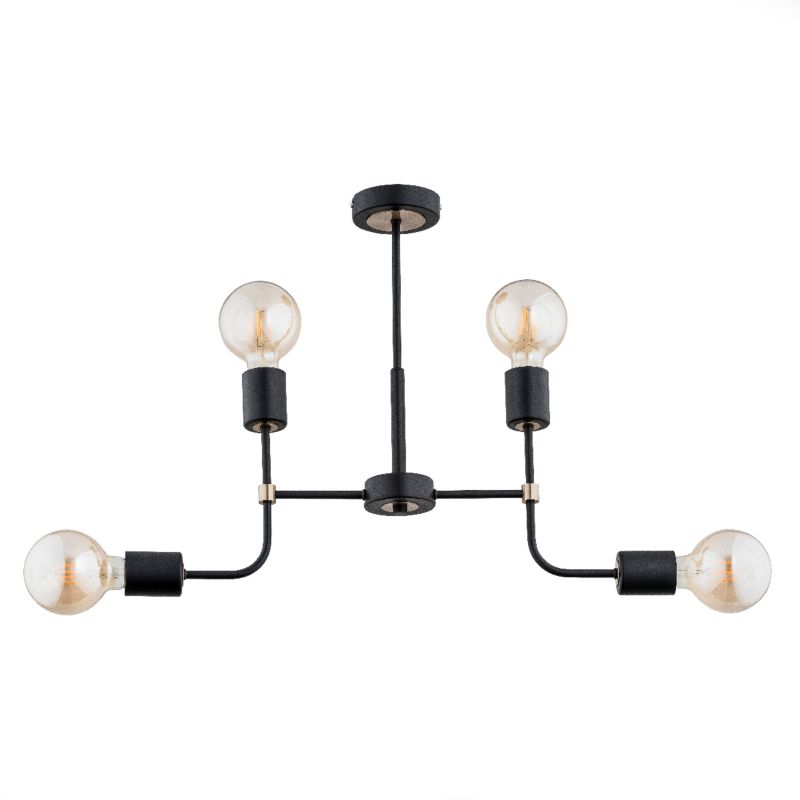 Lampa wisząca geometryczny kształt Alfa TRANSFORMERS czarna 4xE27x15W IP20 wym:47x57x10cm - 1 szt.