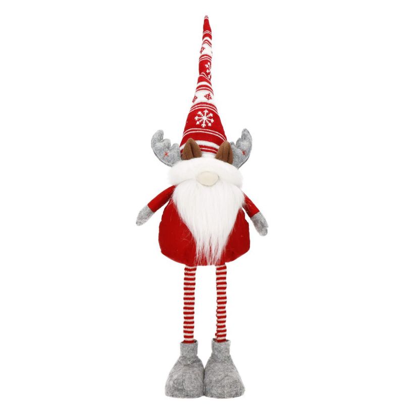 Skrzat ozdoba świąteczna Springos 80 cm renifer krasnal świąteczny, gnom z teleskopowymi nózkami 1 szt.