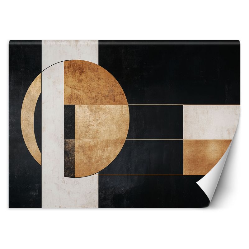 Fototapeta Feeby Abstrakcja Geometryczna Czarno Zlota 150x105 1 szt