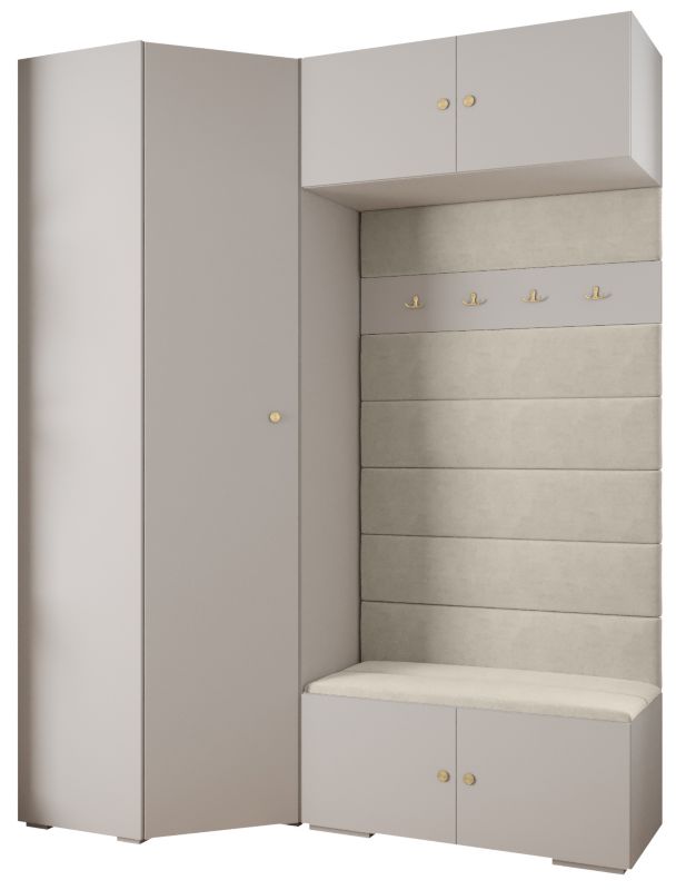 Garderoba do przedpokoju Abiks INOVA 2 Z21 biały+złoty+manila02 1 szt.