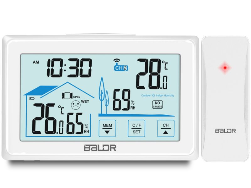 Bezprzewodowa stacja Berdsen pogodowa pogody higrometr + czujnik 1szt.