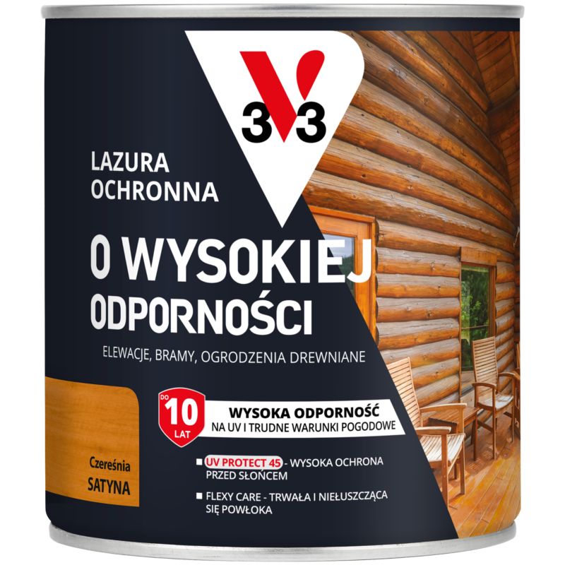 Lazura ochronna o wysokiej odporności V33 czereśnia 0,75 l