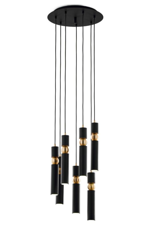 Lampa sufitowa Jupiter ALAS czarno-złota 7xGU10x10W IP20 wym:136x37x37cm - 1 szt.