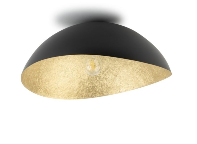 Lampa sufitowa wisząca Sigma Lighting Solaris 3295 czarno-złota dekoracyjna 1xE27 x 1 szt.