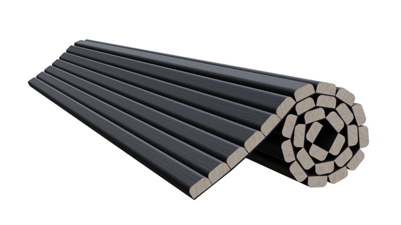 Panel lamelowy ścienny OK WALL MDF 90 x 40 cm czarny