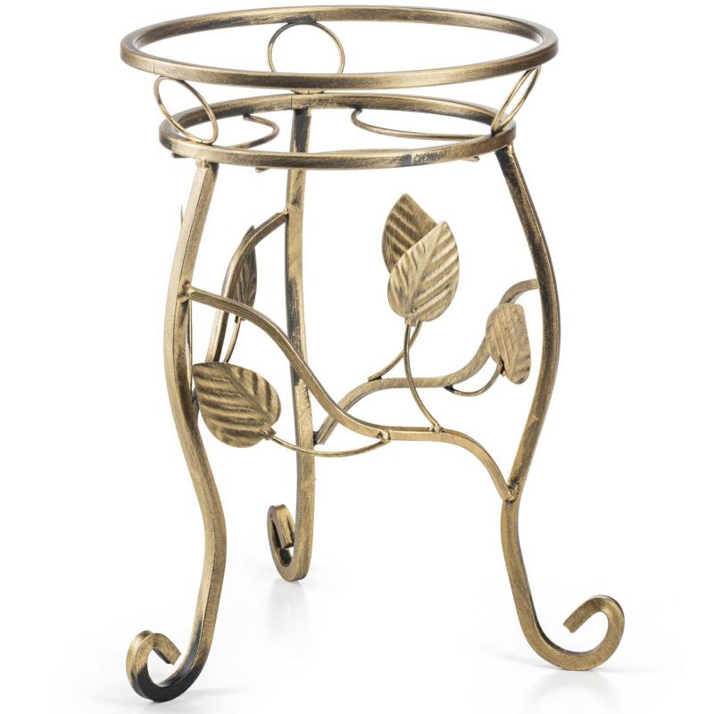 Kwietnik na jedną donicę Elmer Dąstal złoty metalowy 41x28 cm 1 szt.