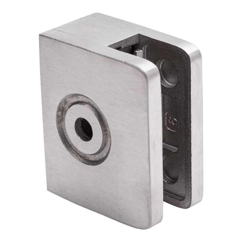 Uchwyt do szkla PINOX krancowy 60x50x28mm powierzchnia plaska stal nierdzewna AISI 316 satyna 1 szt