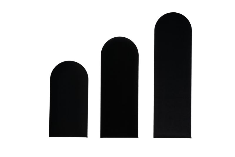 Panel Tapicerowany Komvortowy 120x15 cm Czarny Smart Velvet Ścienny 1 szt.