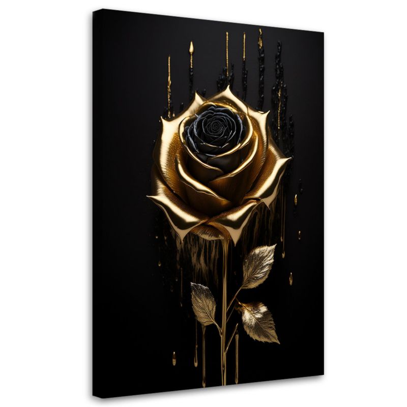 Obraz na płótnie Feeby Złota Róża styl Loftowy 60x90cm 1szt