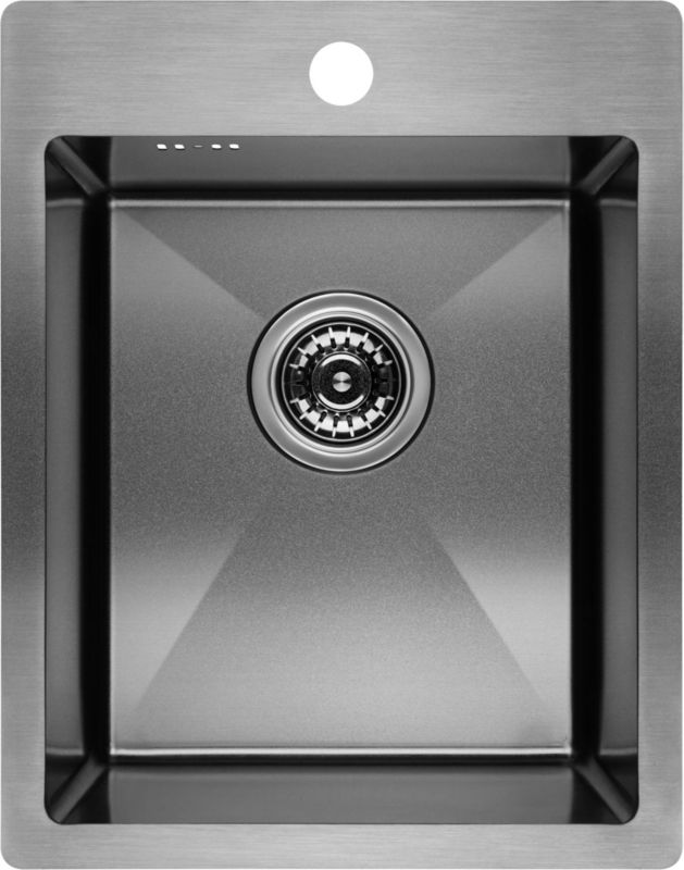 Zlewozmywak stalowy Laveo Samana 1-komorowy grafitowy