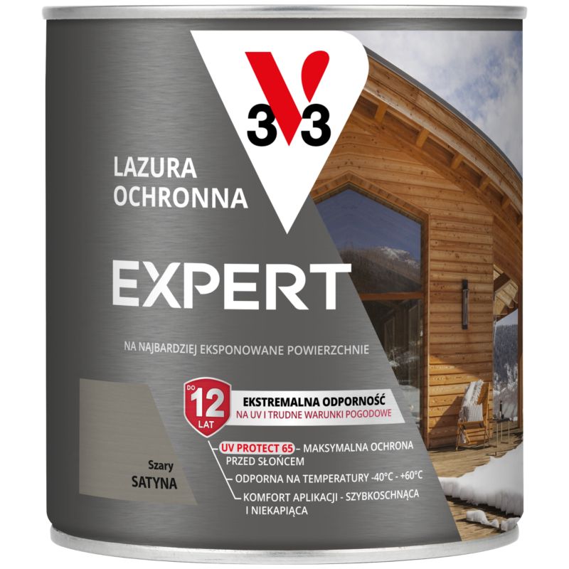 Lazura ochronna V33 Expert szary 0,75 l