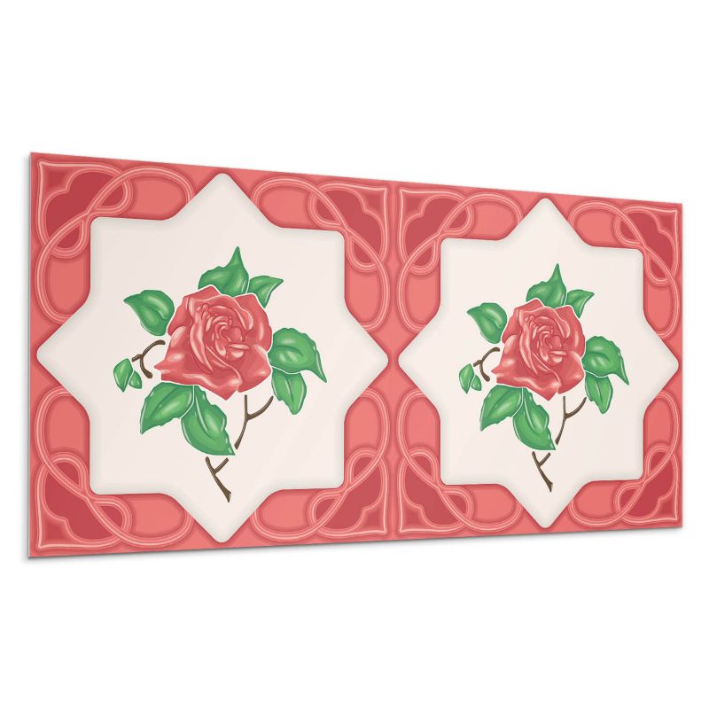 Panel samoprzylepny Wallfluent 120x60 cm Roślinny motyw w stylowej oprawie 1 szt.