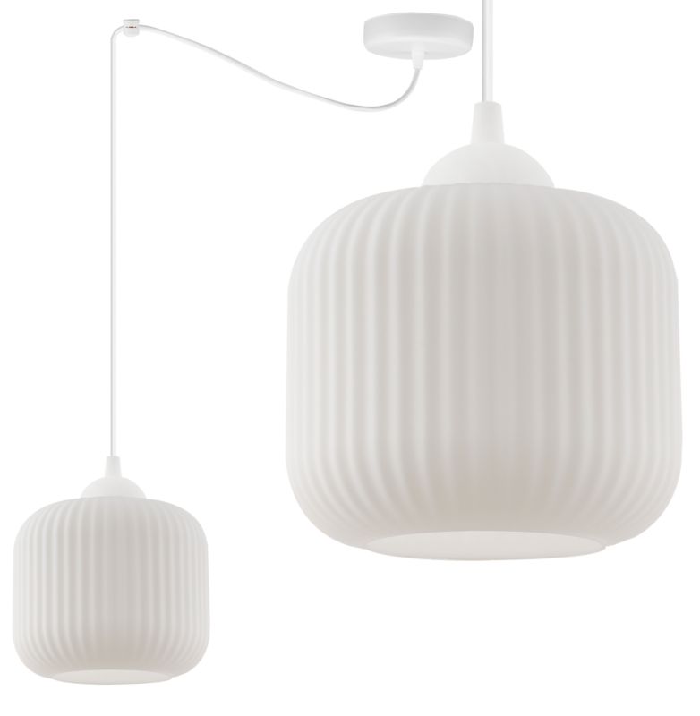 Lampa sufitowa wisząca Light Home LH Riffle Pająk Walec 1x E27 60W biały 1szt.