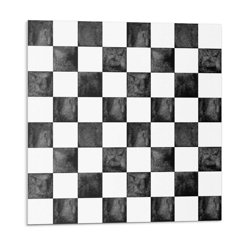 Kafelki samoprzylepne Wallfluent 30x30 cm Motyw szachownicy z wykończeniem 9 szt.