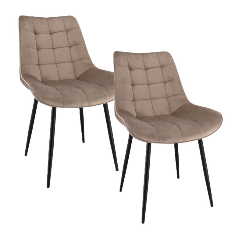 Krzesło Jumi MISTY nowoczesne kolor beżowy 2szt