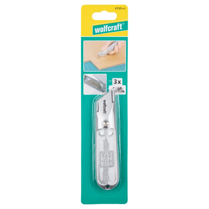 Nóż metalowy ze stałym ostrzem trapezowym Wolfcraft Gmbh 4150000